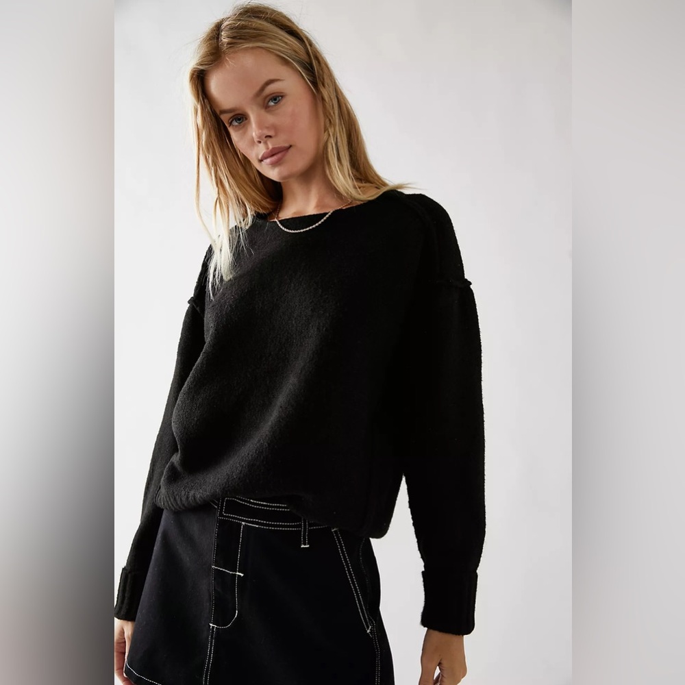 We The Free Black Care FP Eastwood Tunic Sweater